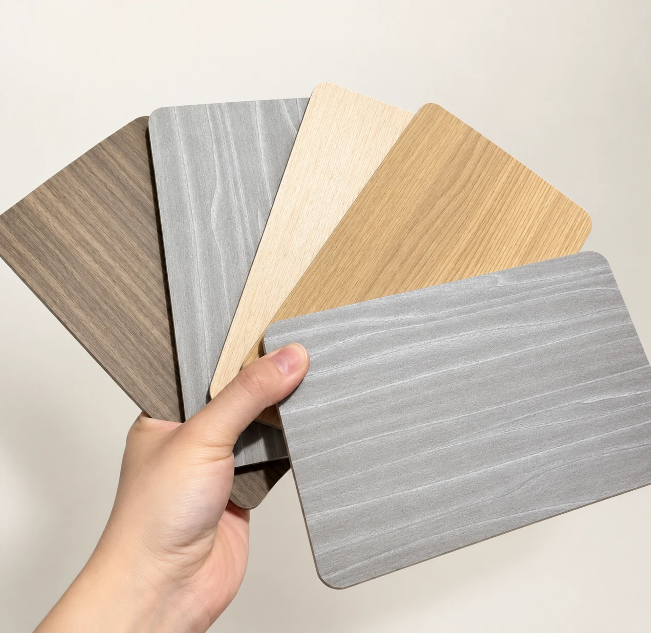 Multi-finish flat wall panels