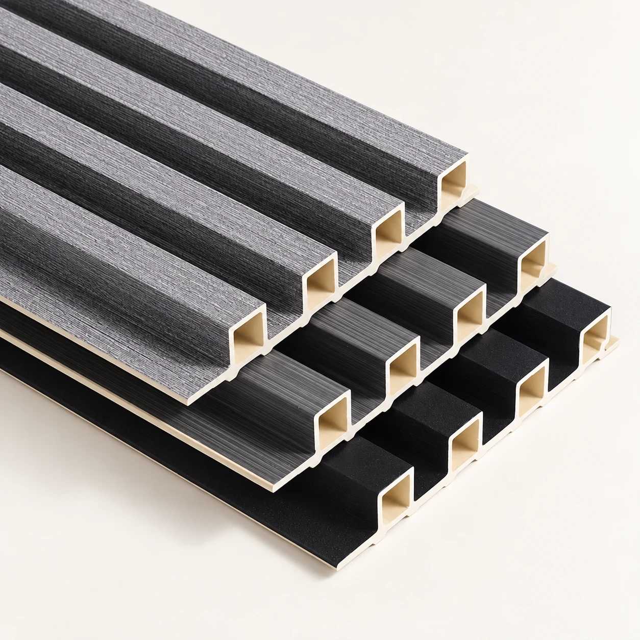 Dark grey hollow fluted panel