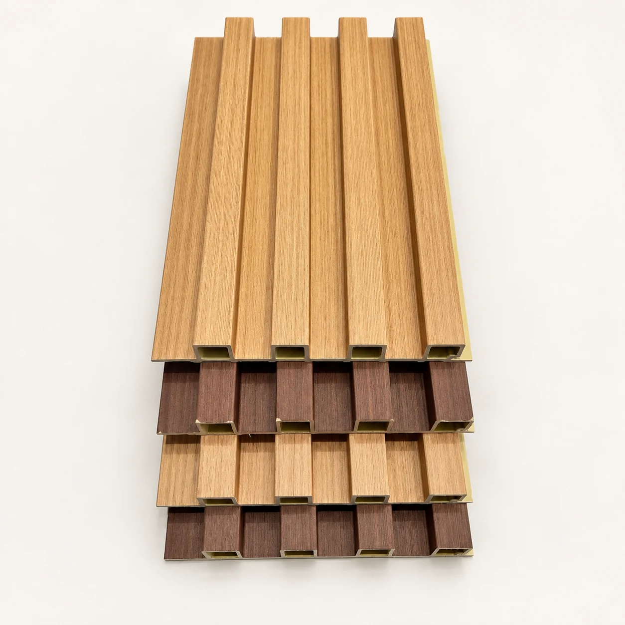 Light woodgrain fluted panel