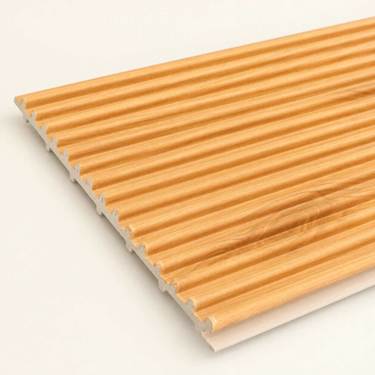 Pale gold narrow-fluted panel