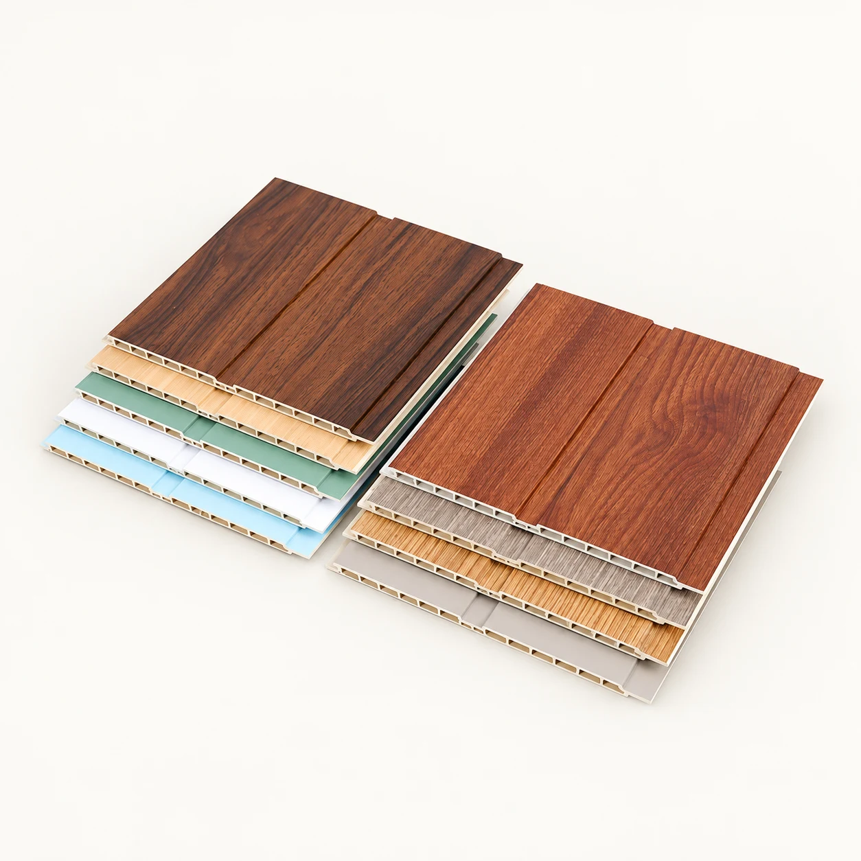 Warm brown woodgrain panel